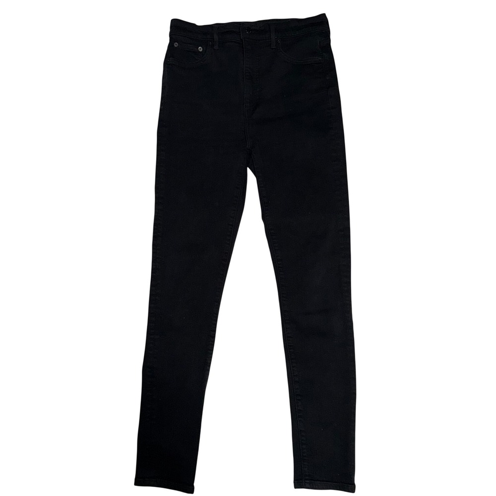 Denim‎ Forum Lola High Rise Jeans 29 Black Stretch Denim Minimalist Chic